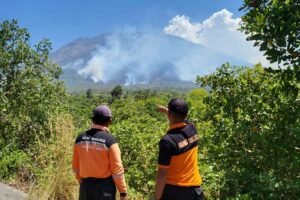 Proses pemadaman terkendala akses yang sulit. Karena lokasi kebakaran terletak cukup tinggi di lereng gunung.