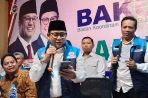Abdul Muhaimin Iskandar, saat datang di Posko Nasional yang berlokasi di Jalan Warung Buncit, Jakarta