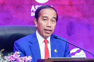 KTT ASEAN, Presiden Ingatkan Tanggung Jawab Besar untuk Cegah Konflik Baru Presiden RI Joko Widodo saat konferensi pers usai menutup KTT ke-43 ASEAN di Jakarta Convention Center (JCC), Jakarta (foto: Dok BPMI Setpres)