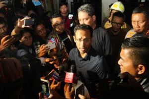 Mendikbudristek Nadiem Makarim saat meninjau Museum Nasional Indonesia yang sempat terbakar