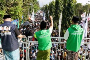 Pasangan Capres dan Cawapres Koalisi Perubahan, Anies Baswedan dan Muhaimin Iskandar (AMIN) di Jember, Jawa Timur (foto: Facebook @dpp.pkb)