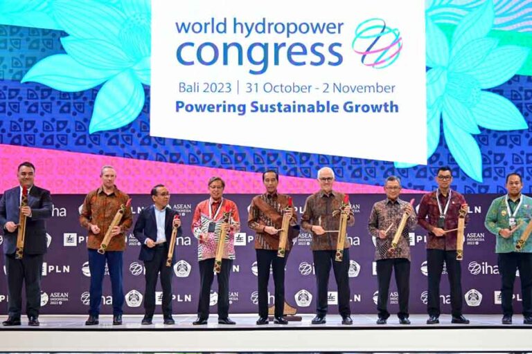 Presiden Joko Widodo membuka World Hydropower Congress 2023 di Bali Nusa Dua Convention Center (BNDCC), Kabupaten Badung, Provinsi Bali (foto: dok BPMI Setpres)