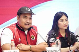 Menpora Dito Ariotedjo bersama Wamenparekraf Angela Tanoesoedibjo