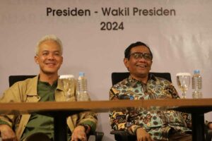 Pasangan bakal calon presiden dan wakil presiden Ganjar Pranowo-Mahfud MD
