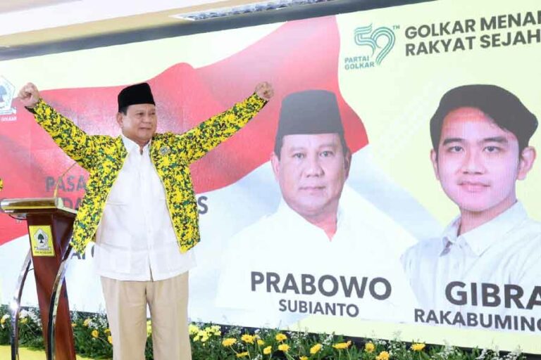 Usulkan Gibran jadi Cawapres, Partai Golkar Dinilai Berani Wadahi Pemimpin Muda Prabowo Subianto saat menghadiri Rapat Pimpinan Nasional II Golkar yang berlangsung di DPP Golkar Jakarta