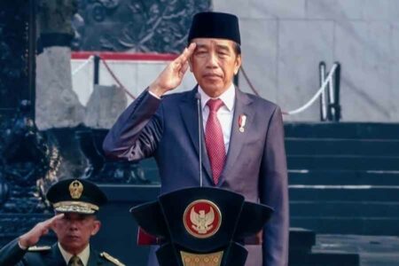 Presiden RI Joko Widodo ketika memimpin upacara Peringatan Hari Kesaktian Pancasila di Monumen Pancasila Sakti, Lubang Buaya, Jakarta Timur