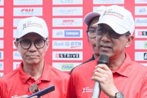 Penjabat (Pj.) Gubernur DKI Jakarta Heru Budi Hartono saat memberikan keterangan