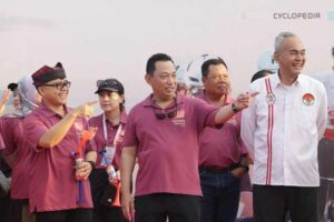 Kapolri menyebut Tour of Kemala 2023 sebagai ruang promosi potensi pariwisata dan UMKM. (foto: Humas Polri)