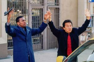 Aksi kocak pasangan detektif dua dunia, Jackie Chan dan Chris Tucker dalam film Rush Hour (1998)