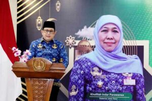 Surabaya (pilar.id) - Sekretaris Daerah Provinsi Jatim Adhy Karyono saat memberikan sambutan dalam pembukaan MTQ Korpri tingkat Provinsi Jawa Timur
