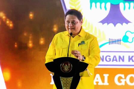 Presiden Jokowi dan Prabowo Hadiri HUT Ke-59 Partai Golkar Ketua Umum DPP Partai Golkar, Airlangga Hartarto