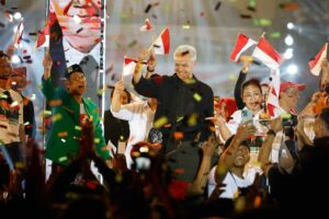 Ganjar Pranowo saat bertemu ribuan relawan yang tergabung dalam Tim Pemenangan Daerah Jawa Tengah di GOR Jatidiri Semarang, Sabtu (4/11/2023) lalu