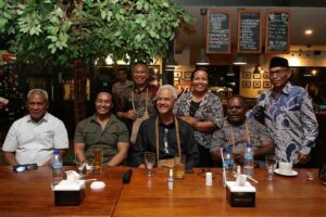 Ganjar Pranowo saat menghadiri perjamuan malam bersama tokoh agama di Merauke, Papua Selatan