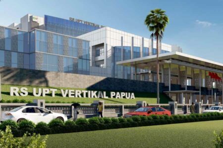 Desain RS UPT Vertikal Papua. RS ini ditargetkan rampung 2024