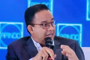 Anies Baswedan dalam Dialog Apindo Capres 2024 di Jakarta