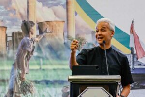 Ganjar Pranowo saat berbicara di Kampus Institut Pertanian Bogor (IPB)