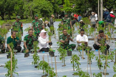 Kegiatan menanam pohon dan tanaman produktif di kawasan perkotaan di Kelurahan Kapuk Muara, Kecamatan Penjaringan, Kota Jakarta Utara