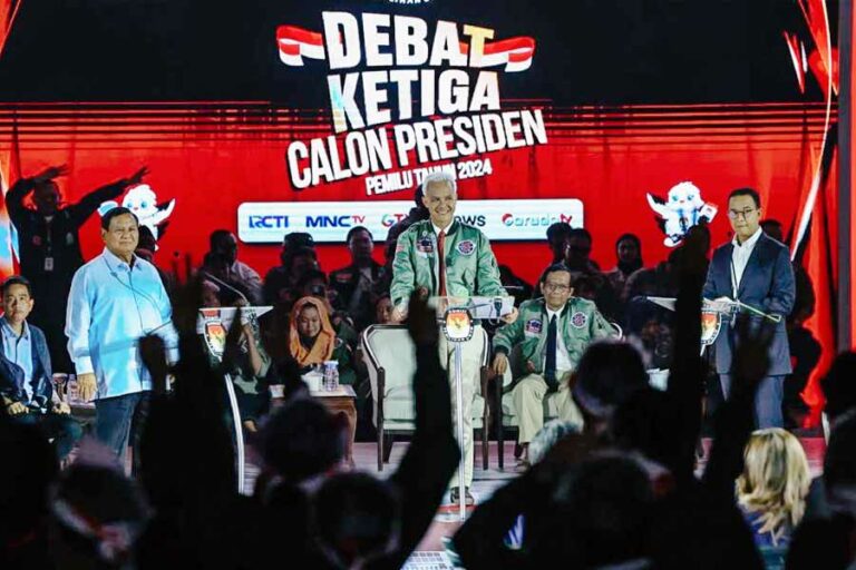 Suasana Debat Capres Ketiga KPU