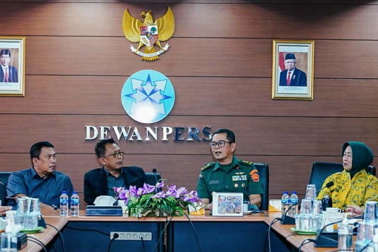 Kapuspen TNI Kunjungi Dewan Pers untuk Penguatan Kerjasama