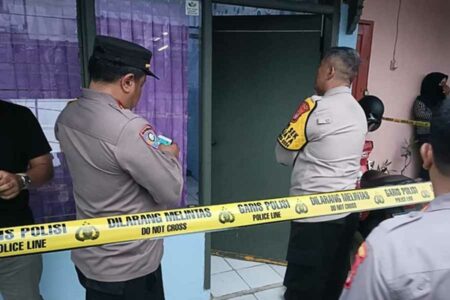 TKP lokasi pembunuhan seorang mahasiswi di Sukmajaya, Kota Depok (foto: Dok Humas Polri)