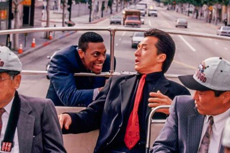 Aksi Jackie Chan dan Chris Tucker dalam Rush Hour (1998) (foto: Dok New Line Cinema)