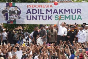 Anies Baswedan saat menghadiri deklarasi dukungan dari para mantan kepala desa se-Indonesia yang tergabung dalam Gerakan Desa Nusantara atau GDN