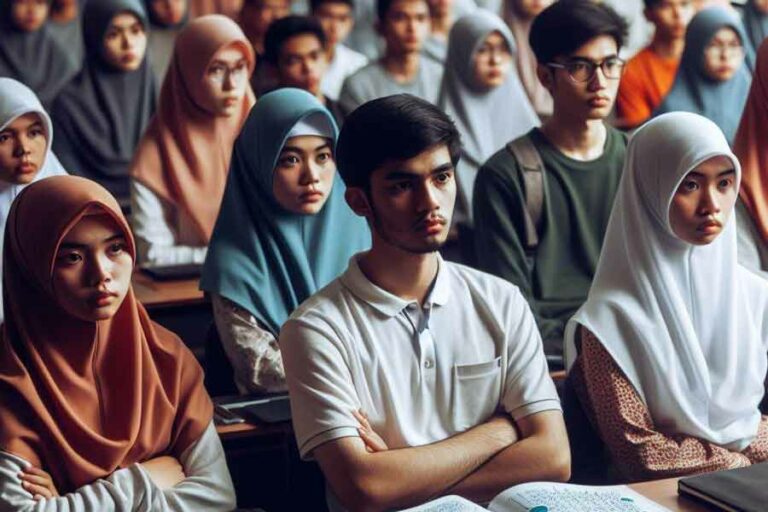 Ilustrasi sejumlah mahasiswa di ruang kuliah