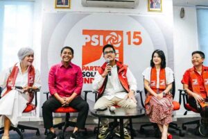 Ketum PSI Kaesang Pangarep saat menghadiri konferensi pers, Jumat (16/2/2024) lalu