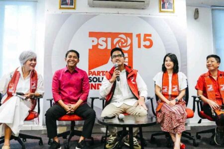 Ketum PSI Kaesang Pangarep saat menghadiri konferensi pers, Jumat (16/2/2024) lalu