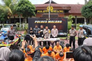 Jelang Pelaksanaan Pemilu 2024, Polres Malang Ungkap 29 Kasus Curanmor Pengungkapan kasus ini jadi bagian dari upaya kepolisian dalam meningkatkan Kamtibmas kondusif menjelang Pemilu 2024 (foto: Dok Humas Polri)