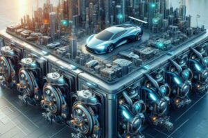 Ilustrasi pengembangan baterai untuk kendaraan listrik