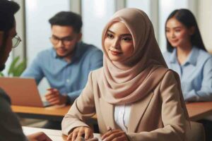 Ilustrasi seorang karyawan sedang menjelaskan layanan bank pada calon nasabah (foto: dok pilar.id)