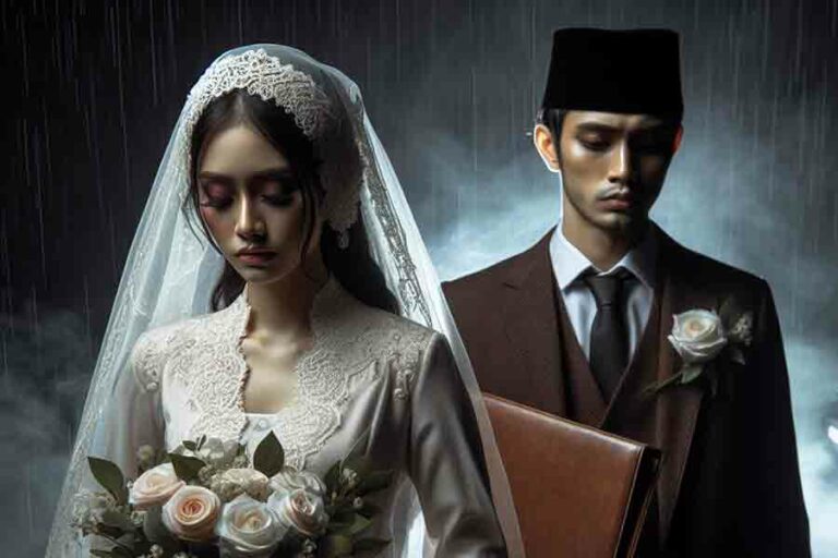 Ilustrasi pernikahan dengan banyak persoalan