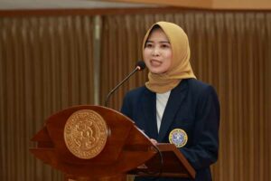 Perwakilan Pengurus Pusat (PP) IKA UNAIR Arfa Darojati SSos MMed Kom