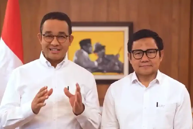 Tangkapan layar video Anies Baswedan dan Muhaimin Iskandar saat menyampaikan pernyataan sikap