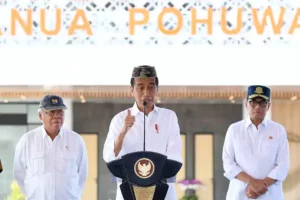 Presiden RI Joko Widodo saat meresmikan Bandara Panua Pohuwato di Kabupaten Pohuwato, Gorontalo (foto: Dok BPMI Setpres)