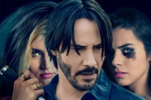 Ana de Armas, Keanu Reeves, dan Lorenza Izzo dalam Knock Knock (2015)
