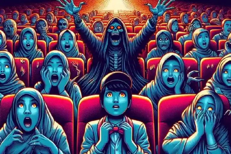 Ilustrasi film horror dan antusiasme penonton Indonesia