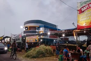 Menanti Rezeki dari Lapak Hewan Qurban yang Mengalir Tanpa Henti Sentra penjualan hewan qurban di Jl MERR, Surabaya (foto: Tiara Aydin Sava)