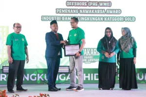 PHE WMO Terima Nawakarsa Award 2024 dari Bupati Gresik atas Komitmen Lingkungan PHE WMO meraih penghargaan BRILIAN (Bina Industri Ramah Lingkungan) kategori GOLD, yang merupakan kategori tertinggi dalam ajang ini.