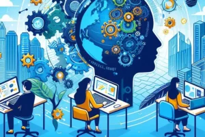 10 Skill yang Wajib Dikuasai Anak Muda di Era Digital 2025 Ilustrasi literasi digital dan AI