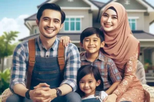 Ilustrasi keluarga Indonesia