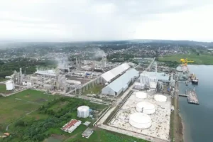 Fasilitas pabrik pupuk milik PT Pupuk Iskandar Muda (PIM), anak perusahaan PT Pupuk Indonesia (Persero).