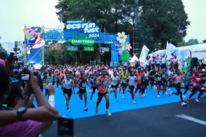 Pesut Mahakam Ramaikan Pertamina Eco RunFest 2024 di Jakarta Pertamina Eco RunFest 2024 (foto: Dok Pertamina)