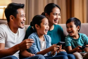 Ilustrasi momen keluarga (foto: Generative AI)