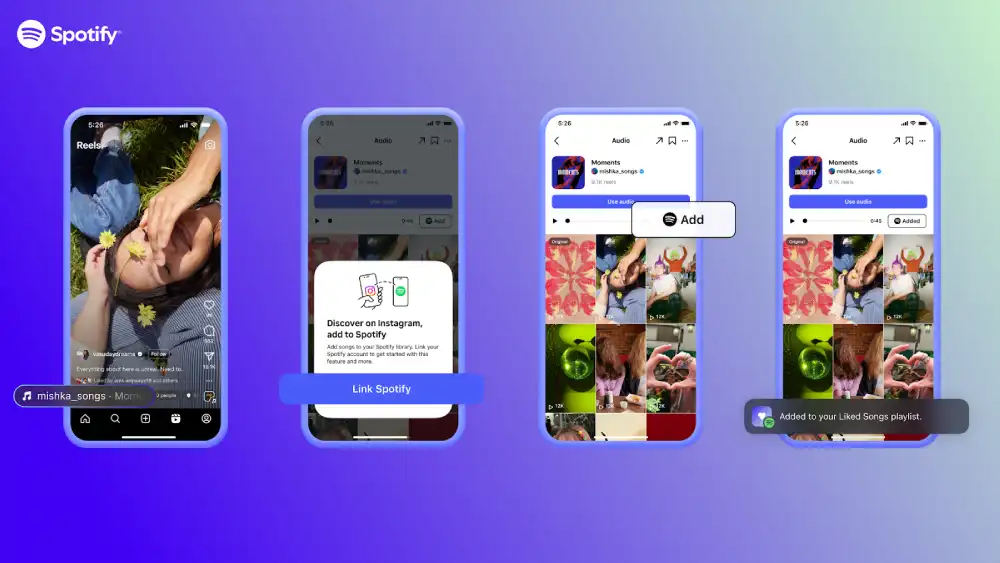 Simpan lagu yang kamu suka dari Instagram langsung ke Spotify 