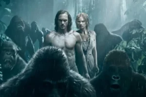 Alexander Skarsgård dan Margot Robbie dalam The Legend of Tarzan (2016)