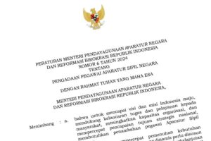 Peraturan Menteri PANRB Nomor 6/2024
