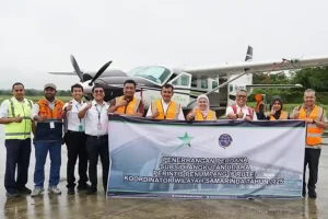 Penerbangan subsidi angkutan udara perintis resmi mengudara dari Bandara APT Pranoto Samarinda.