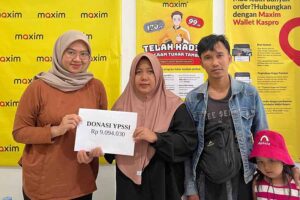 YPSSI Berikan Santunan Rp9.000.000 Kepada Pengguna Maxim Di Surabaya